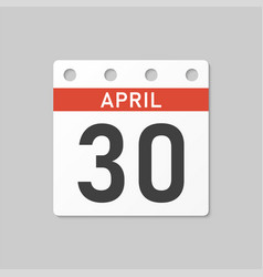 Icon Page Calendar Day - 30 April