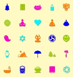 Zen Society Neon Icons With Shadow