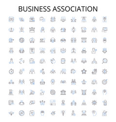 Business Association Outline Icons Collection