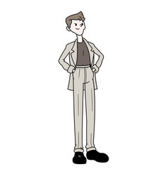 Business Man Retro Cartoon