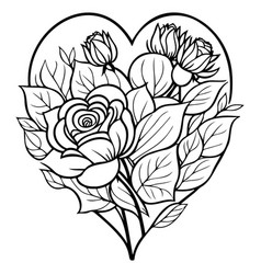 Doodle Valentine Love Flower Rose Heart Sketch