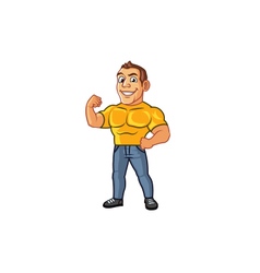 Hunk Cartoon Mascot