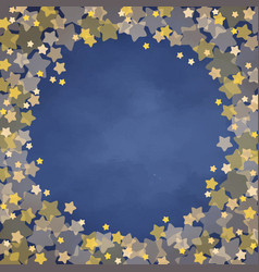 Shining Star Frame On Night Sky Background