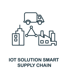 Smart Supply Chain Icon Line Element From Iot