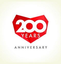 200 Anniversary Heart Logo