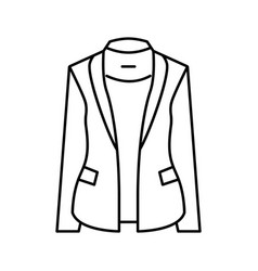 Blazer Outerwear Female Line Icon