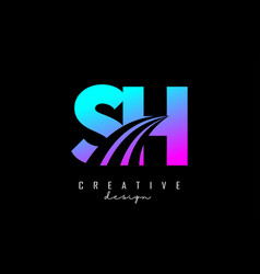 Creative Colorful Letters Sh S H Logo