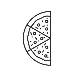 Half Pizza Linear Icon