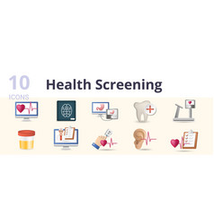 Health Screening Set Creative Icons X-ray