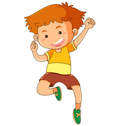 Little boy with happy face Royalty Free Vector Image