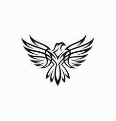 Black eagle Royalty Free Vector Image - VectorStock