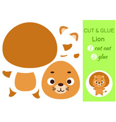 Cut And Glue Paper Little Lion Kids Crafts