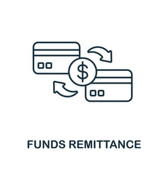 Funds Remittance Icon Line Element From Banking