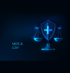 Medical Law Concept With Justice Scales