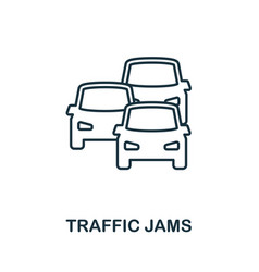 Traffic Jams Icon Line Element From Big City Life