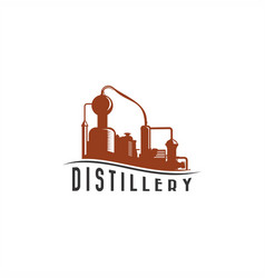 Vintage Distillery Machine Logo