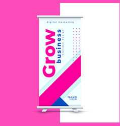 White And Pink Roll Up Standee Cover Banner For