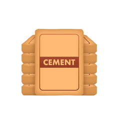 Cement In Flat Style On Dust Background Isometric