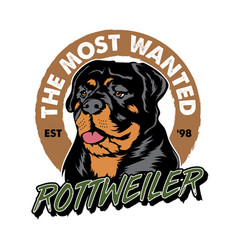 Rottweiler Dog Face Logo