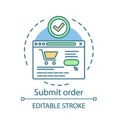 Submit Order Concept Icon Online Shopping Idea