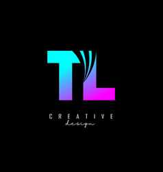 Creative Colorful Letters Tl T L Logo