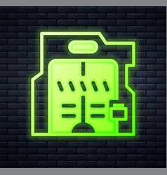 Glowing Neon Futuristic Sliding Doors Icon