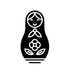 Russian Doll Black Icon Concept