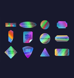 Holographic Stickers Mockup Hologram Sticker