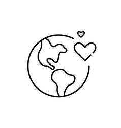 International Acclaim Symbol Earth With Hearts