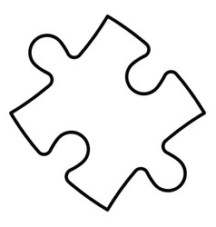 Jigsaw Puzzle Piece Thin Line Icon