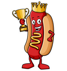 King Hot Dog Contest Cartoon Clip Art