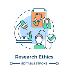 Research Ethics Multi Color Concept Icon