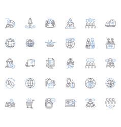 World Economics Line Icons Collection