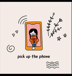 Cute Funny Card Pick Up The Phone