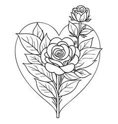 Doodle Valentine Love Flower Rose Heart Sketch