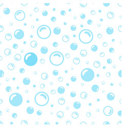 Light Blue Soap Bubbles On A White Background