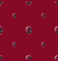 Seamless Pattern Turkey Red Background Texture