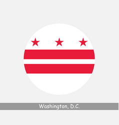 Washington Dc Round Circle Flag