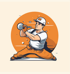 A Baseball Player Holding Bat Viewed