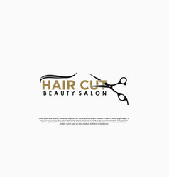 Beauty Salon Hair Cut Logo Design Creative Concept