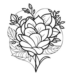 Doodle Valentine Love Flower Rose Heart Sketch