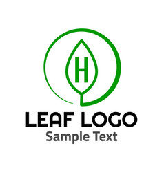 H Leaf Logo Symbol Icon Sign