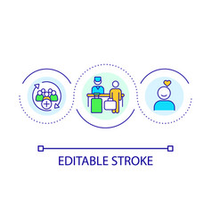 Hostel Management System Loop Concept Icon