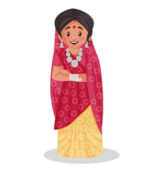 Indian Rajasthani Woman Cartoon