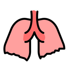 Lungs Xray Icon Flat