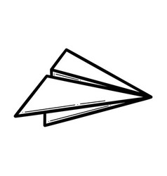 Paper Plane Doodle Line Icon