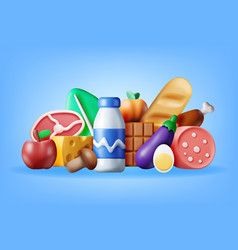 3d Collection Of Fresh Products