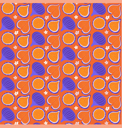 Bright Seamless Fig Pattern Exotic Fruit Ornament