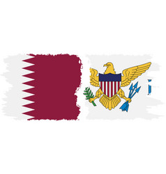 United States Virgin Islands And Qatar Grunge