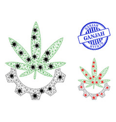 Wire Frame Mesh Cannabis Industry Pictograms